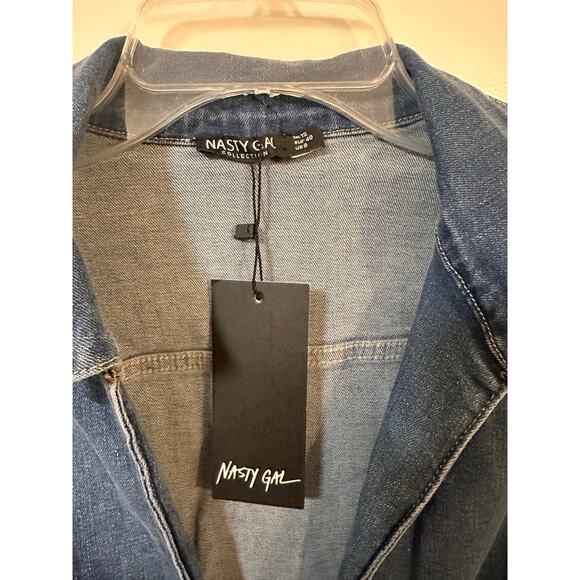 NWT Nasty Gal 70s Inspired Denim Jumpsuit size 8 - Picture 3 of 3